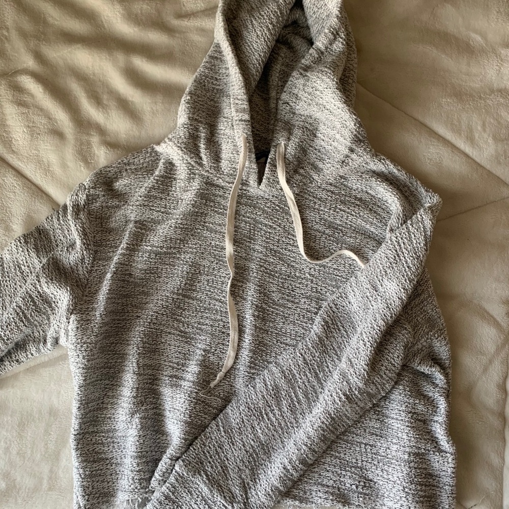 cropped knit sweatshirt